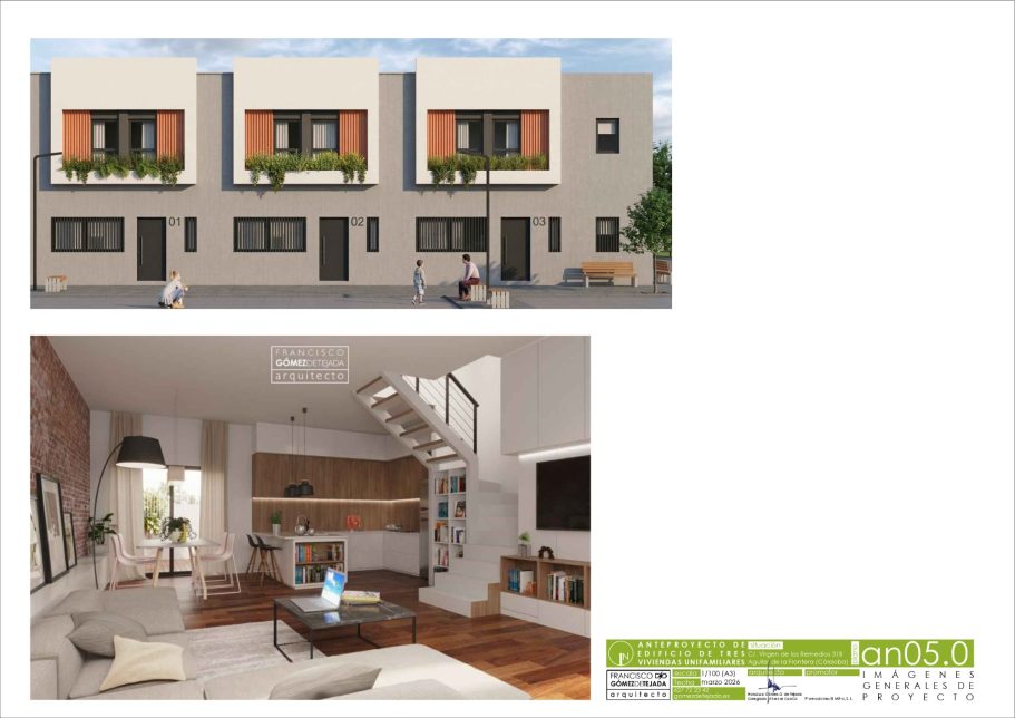 Plano Fachada y Salón